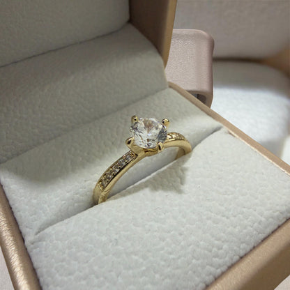 Anillo promesa con baño de oro 18K