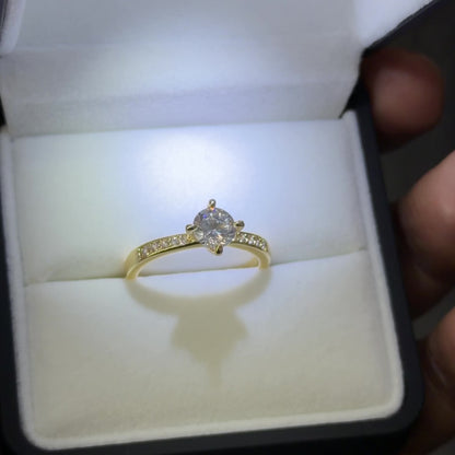Anillo promesa con baño de oro 18K